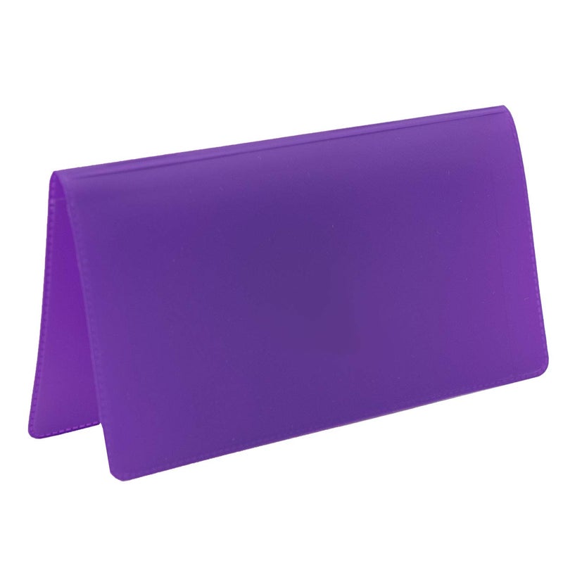 CAROUSELCHECKS Purple Vinyl Checkbook Cover, Top Tear Personal Vinyl Checkbook Cover - Image 3